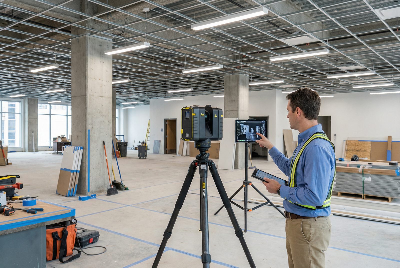 Leica laser scanner in a convenience store