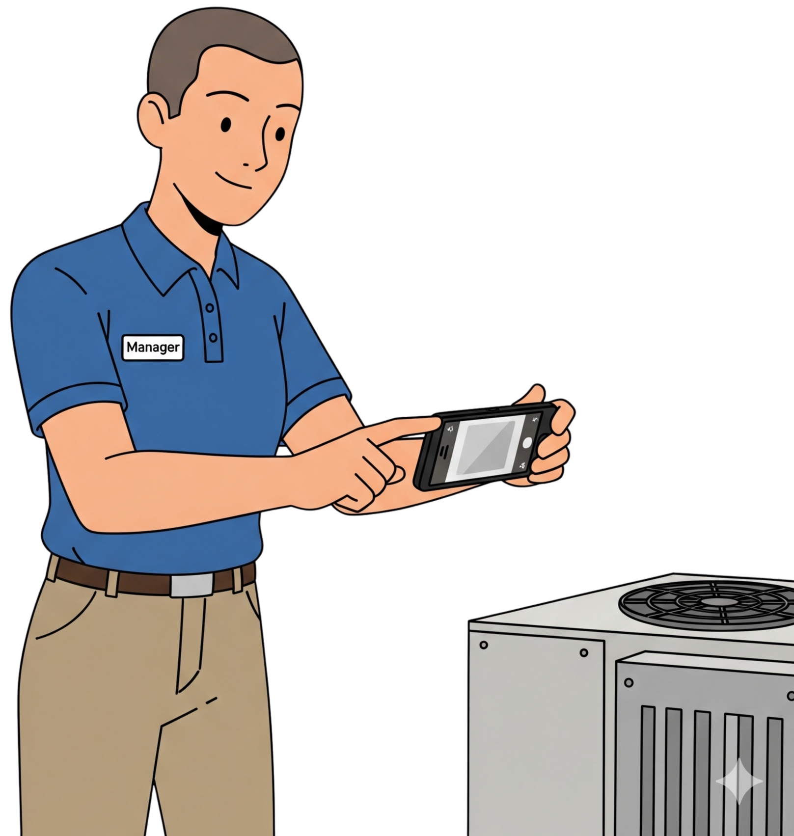 Project manager with tablet